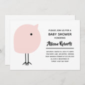 ミッドセンチュリーモダンシック赤ちゃんシャワー招待状 招待状 (正面/裏面)