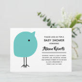 ミッドセンチュリーモダンシック赤ちゃんシャワー招待状 招待状 (スタンド正面)