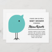 ミッドセンチュリーモダンシック赤ちゃんシャワー招待状 招待状 (正面/裏面)