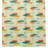 ミッドセンチュリーモダンシャワーカーテンLesパターン シャワーカーテン (正面)