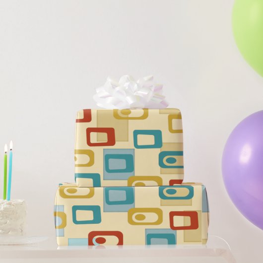 ミッドセンチュリーモダンジオポッドパターン ラッピングペーパー (パーティーギフト)