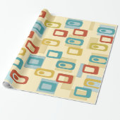 ミッドセンチュリーモダンジオポッドパターン ラッピングペーパー (アンロールド)