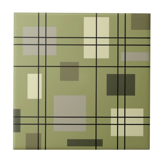 ミッドセンチュリーモダンジオメトリック18 タイル (正面)