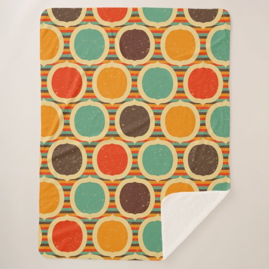 ミッドセンチュリーモダンジオメトリック5 シェルパブランケット (正面)