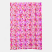 ミッドセンチュリーモダンスらせん状 – ピンク数々の キッチンタオル (縦)