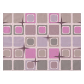 ミッドセンチュリーモダンスクウェア星ピンクパープル テーブルクロス (正面(横))