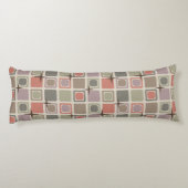 ミッドセンチュリーモダンスクウェア星数々の色 ボディピロー (裏面)