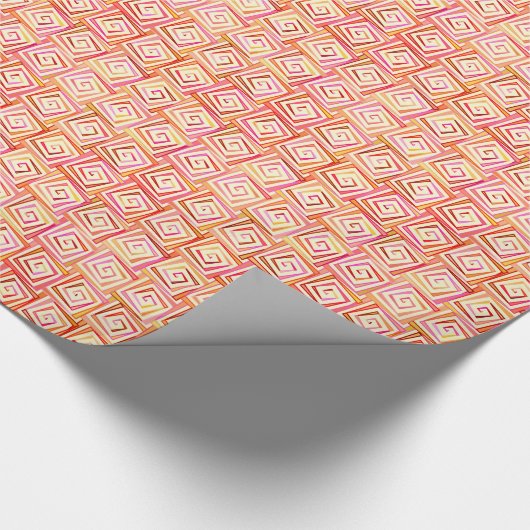 ミッドセンチュリーモダンスクエアらせん状 – クリ数々のーム ラッピングペーパー (角)