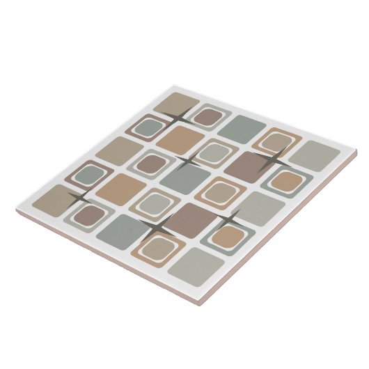 ミッドセンチュリーモダンスクエアアース タイル (側面)