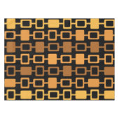 ミッドセンチュリーモダンスクエアカラムブラックオレンジ テーブルクロス (正面(横))