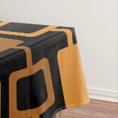 ミッドセンチュリーモダンスクエアカラムブラックオレンジ テーブルクロス (インサイチュ)