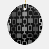 ミッドセンチュリーモダンスクエアカラムブラックグレー セラミックオーナメント (左)