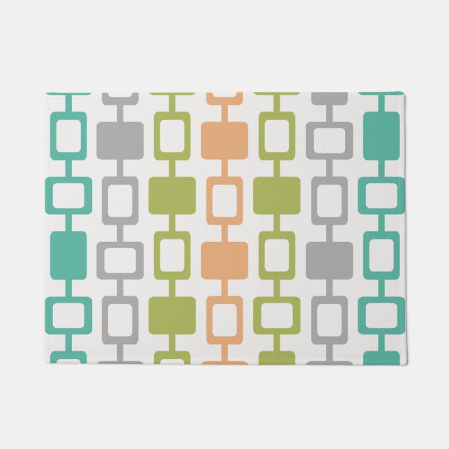 ミッドセンチュリーモダンスクエアコラム ドアマット (正面)