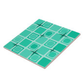 ミッドセンチュリーモダンスクエアスターズティール(緑がかった色) タイル (側面)