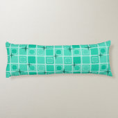 ミッドセンチュリーモダンスクエアスターズティール（緑がかった色） ボディピロー (裏面)