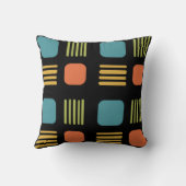 ミッドセンチュリーモダンスクエアライン濃カラフル クッション (裏面)