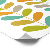 ミッドセンチュリーモダンスタイルのBUDSポスター – カラフル ポスター (角)