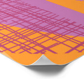 ミッドセンチュリーモダンスタイルイラストレーションパターン ポスター (角)