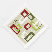 ミッドセンチュリーモダンスタイルグリーンと赤スプートニク (コーナー)