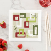 ミッドセンチュリーモダンスタイルグリーンと赤スプートニク (インサイチュ)