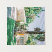 ミッドセンチュリーモダンスタイルビーチホーム タペストリー (正面(横))