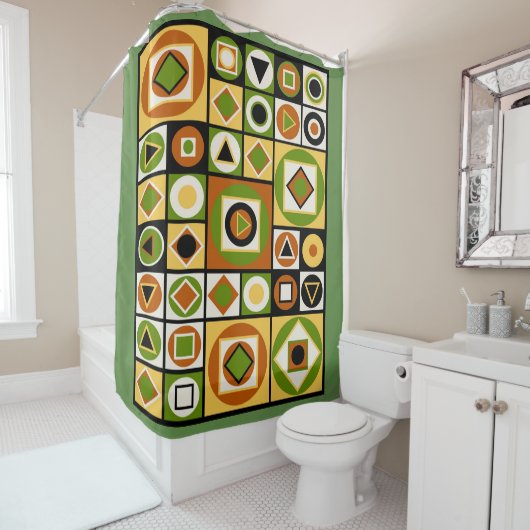 ミッドセンチュリーモダンスタイル18 シャワーカーテン (インサイチュ)