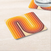 ミッドセンチュリーモダンスタイル スクエアペーパーコースター (アングル)