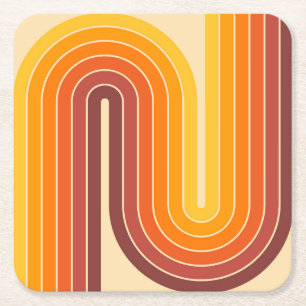 ミッドセンチュリーモダンスタイル スクエアペーパーコースター