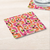 ミッドセンチュリーモダンスタイル スクエアペーパーコースター (アングル)