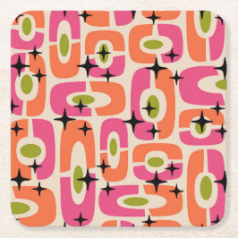 ミッドセンチュリーモダンスタイル スクエアペーパーコースター