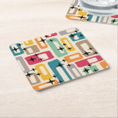 ミッドセンチュリーモダンスタイル スクエアペーパーコースター (アングル)