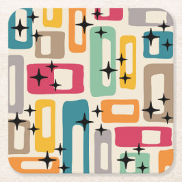 ミッドセンチュリーモダンスタイル スクエアペーパーコースター