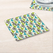 ミッドセンチュリーモダンスタイル スクエアペーパーコースター (アングル)