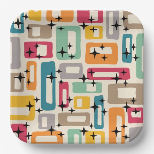 ミッドセンチュリーモダンスタイル ペーパープレート (正面)