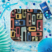 ミッドセンチュリーモダンスタイル ペーパープレート (パーティー)