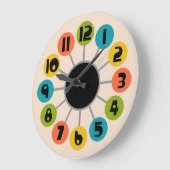 ミッドセンチュリーモダンスタイル ラージ壁時計 (傾斜)