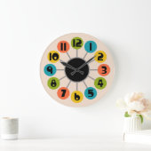 ミッドセンチュリーモダンスタイル ラージ壁時計 (ホーム)