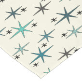 ミッドセンチュリーモダンスタースカイターコイズ ショートテーブルランナー (コーナー)