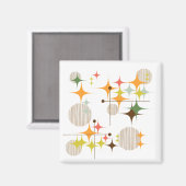 ミッドセンチュリーモダンスターバストとグローブ マグネット (正面/裏面)