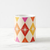 ミッドセンチュリーモダンスターバストオンレトロダイヤモンド コーヒーマグカップ (中央)