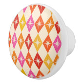 ミッドセンチュリーモダンスターバストオンレトロダイヤモンド セラミックノブ (右)