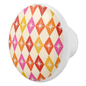 ミッドセンチュリーモダンスターバストオンレトロダイヤモンド セラミックノブ (右)