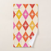 ミッドセンチュリーモダンスターバストオンレトロダイヤモンド バスタオルセット (ハンドタオル)