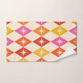 ミッドセンチュリーモダンスターバストオンレトロダイヤモンド バスタオルセット (ハンドタオル)