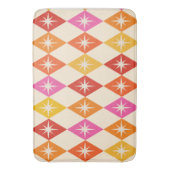 ミッドセンチュリーモダンスターバストオンレトロダイヤモンド バスマット (正面縦)