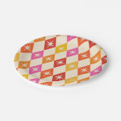 ミッドセンチュリーモダンスターバストオンレトロダイヤモンド ペーパープレート (アングル)