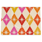 ミッドセンチュリーモダンスターバストオンレトロダイヤモンド ラージペーパーバッグ (正面)