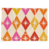 ミッドセンチュリーモダンスターバストオンレトロダイヤモンド ラージペーパーバッグ (裏面)