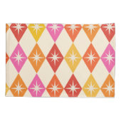 ミッドセンチュリーモダンスターバストオンレトロダイヤモンド 枕カバー (裏面)