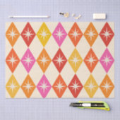 ミッドセンチュリーモダンスターバストオンレトロダイヤモンド 薄葉紙 (クラフト)